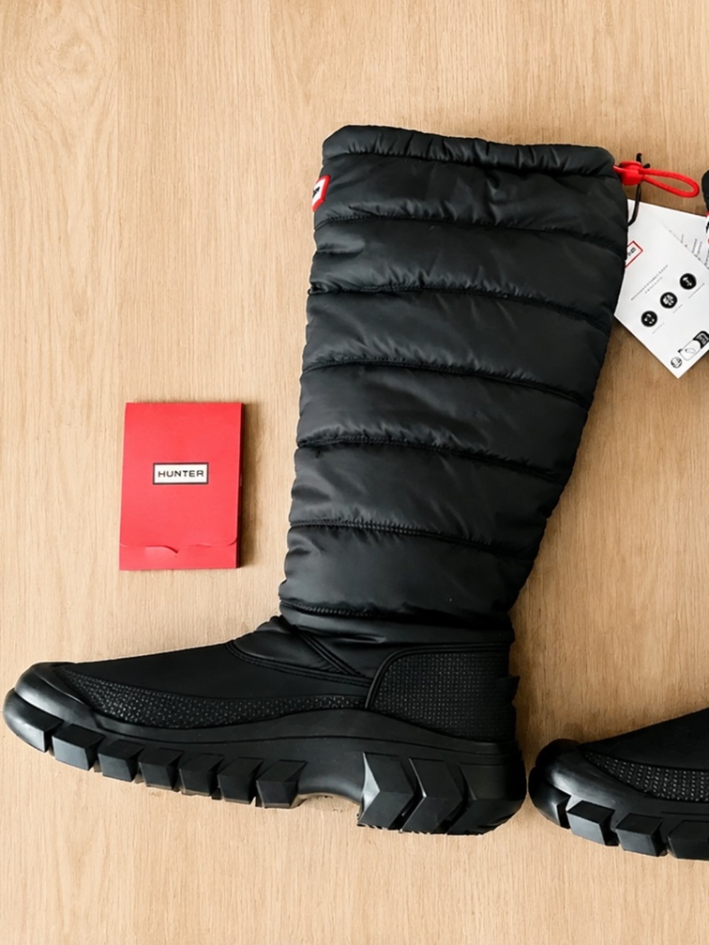 Hunter Women’s Tall Insulated Puffer Snow Boots Black NWT - Picture 7 of 7